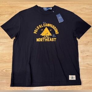 Polo Ralph Lauren Men’s Classic Fit RL Campground Print T-Shirt Tee Black NWT XL